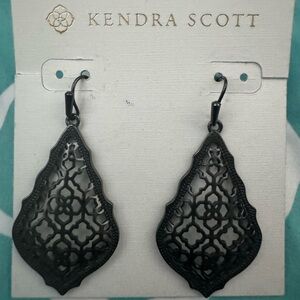 Kendra Scott Addie Black Filigree Earrings